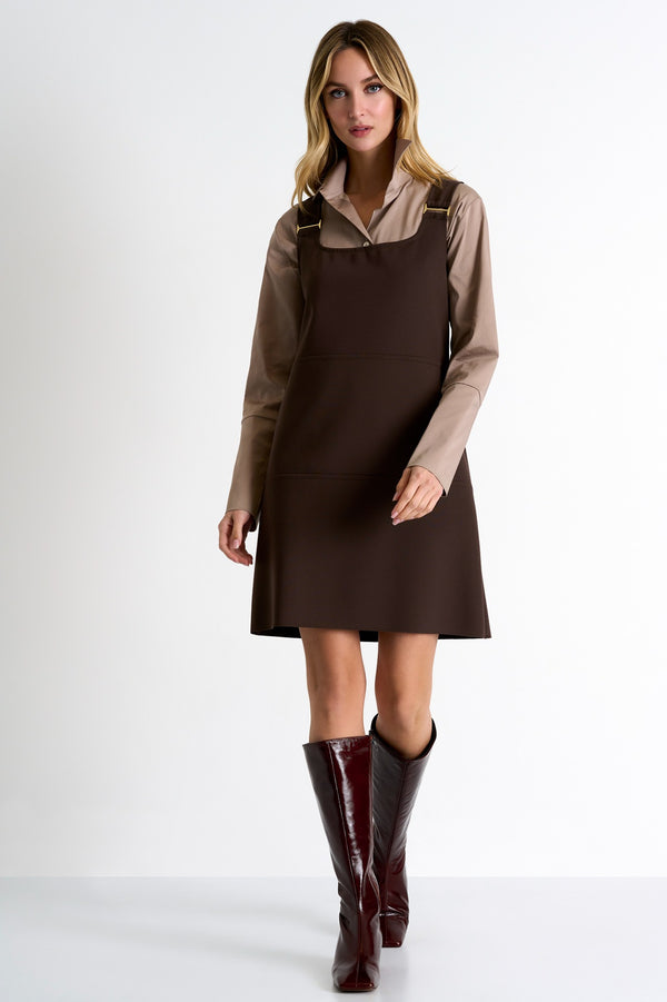 Shan Sofia Sheath dress with square neckline